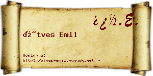 Ötves Emil névjegykártya